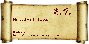 Munkácsi Imre névjegykártya